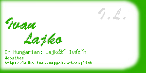 ivan lajko business card